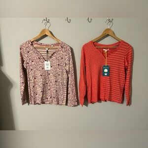 White Stuff Nelly LS Tee Women’s Large Lot of Two